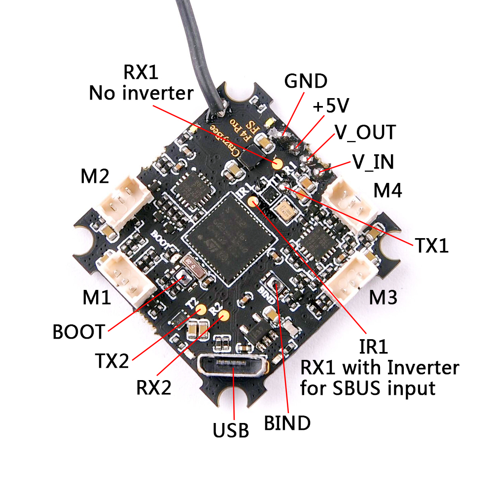 CrazyBee F4 FS Pro back